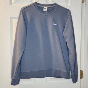 Nike Large Blue Pullover Sweatshirt with Embroidered Swoosh Logo